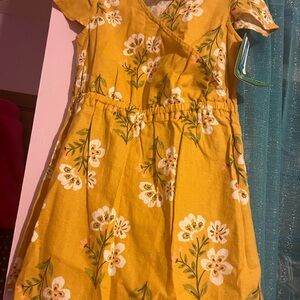 Carter's Girls 4 Year Yellow Floral Dress